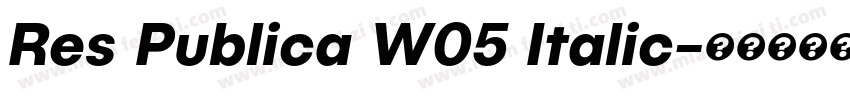 Res Publica W05 Italic字体转换